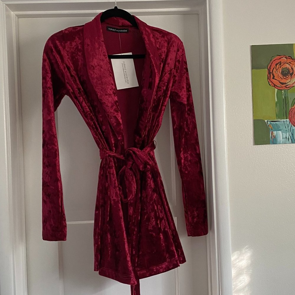 Naked Wardrobe Velvet Blazer and Pants Set